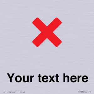 Custom plain background, red cross sign